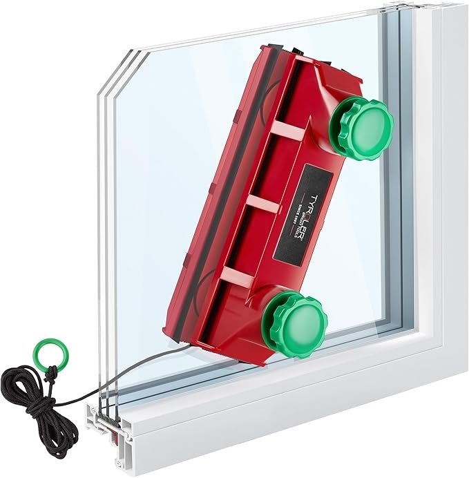 Tyroler Glider D4 Magnetic Window Cleaner for Double Glazing | Double Sided Window Cleaner Tool | Fits 2-40mm Window Thickness | Adjustable Force Control | Window Cleaning Equipment Magnetic