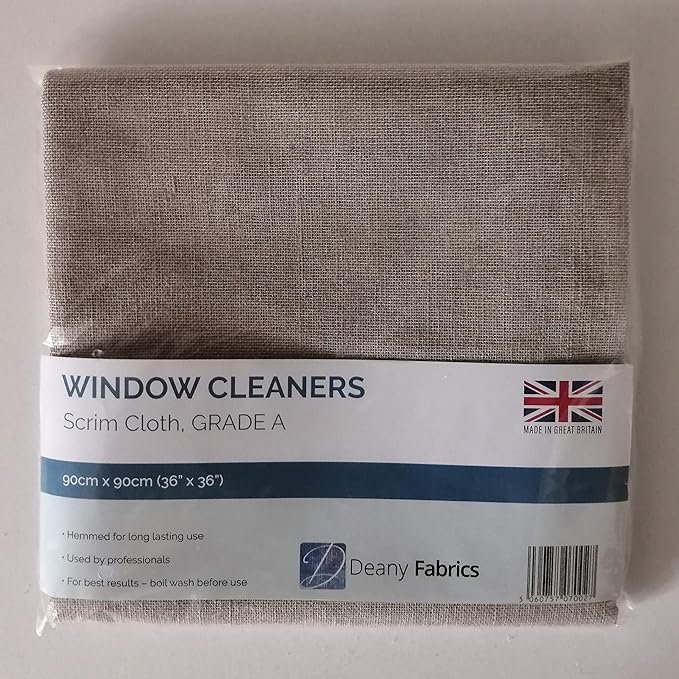 Deany Fabrics, Window Cleaning Cloths, Professional GRADE A Scrim Cloths for Window Cleaning, for a Professional Finish, Large 90cm x 90cm